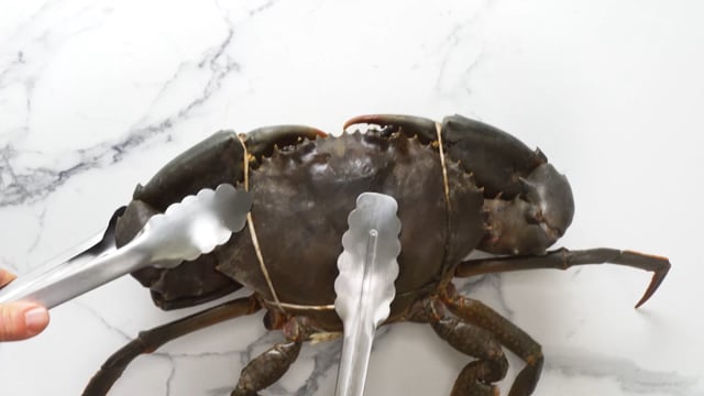 How to clean and cut a whole crab