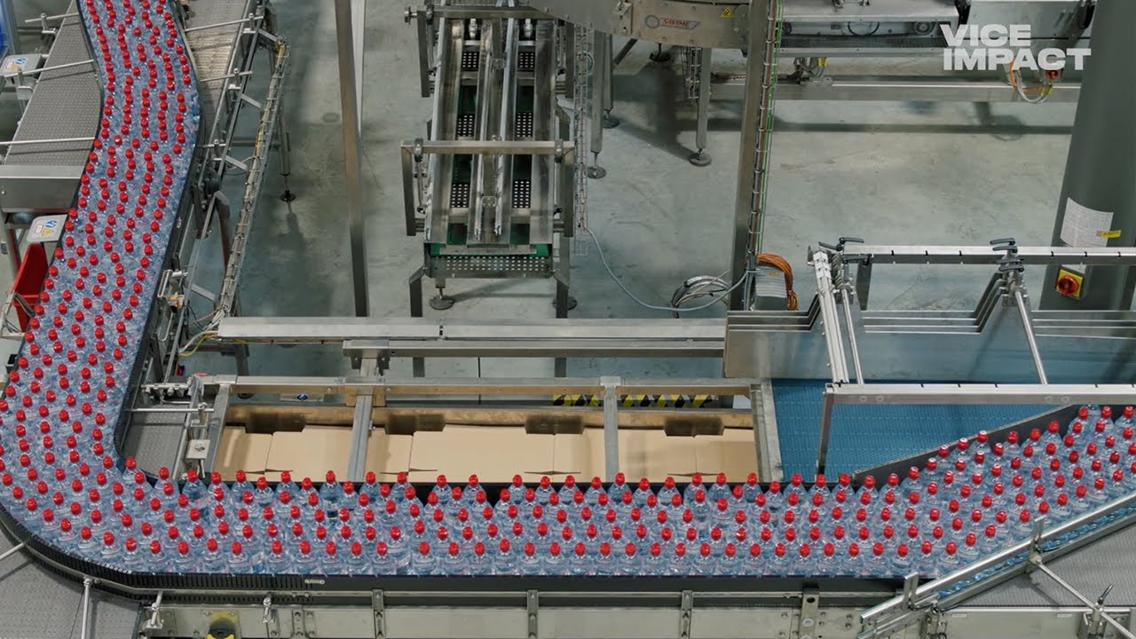 evian – water the way nature intended. Sustainability mission to provide ‘bottles made from bottles’.